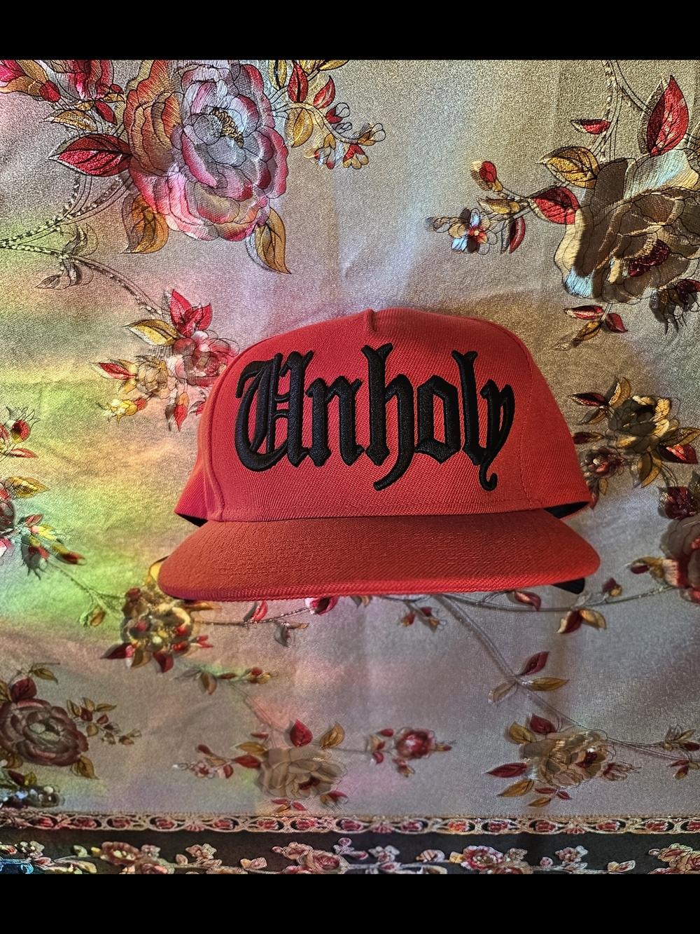 Blackcraft Red 'Unholy' Embroidered Snapback Hat
